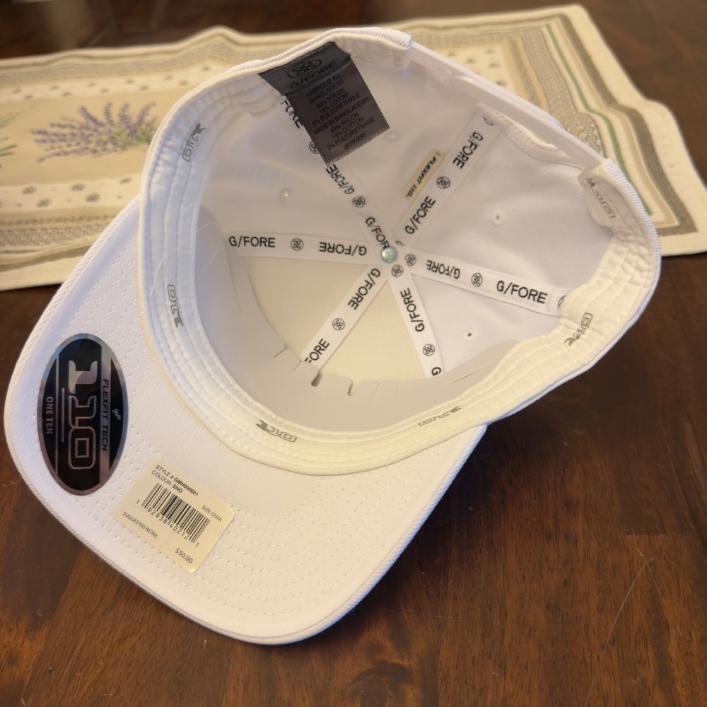 G/FORE Mens PRM TIME Golf Hat Snow White Snapback Flexfit 110‎ Cap NWT - Picture 5 of 6